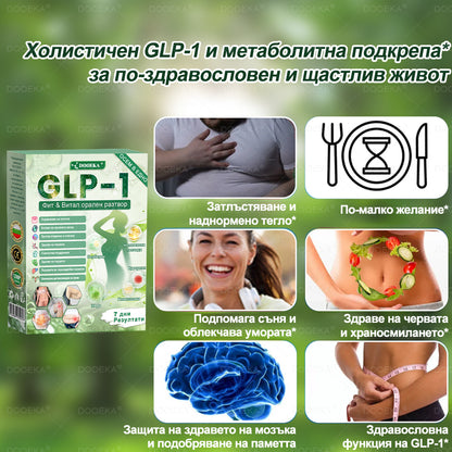 DOOEKA® GLP-1 8-в-1 Фит & Витал орален разтвор 💙 Само веднъж на ден. Видими резултати само за 7 дни. | За затлъстяване и контрол на теглото, сърдечно-съдово здраве, диабет, сънна апнея, здраве на червата, проблеми със ставите и други.